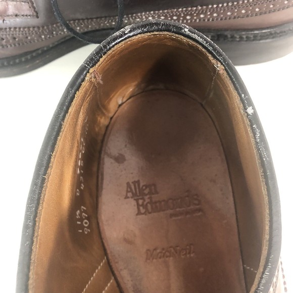 COPY - ALLEN EDMONDS SHELL CORDOVAN MacNeil Burgundy Wingtips 11.5 D Horween 90… main image 7